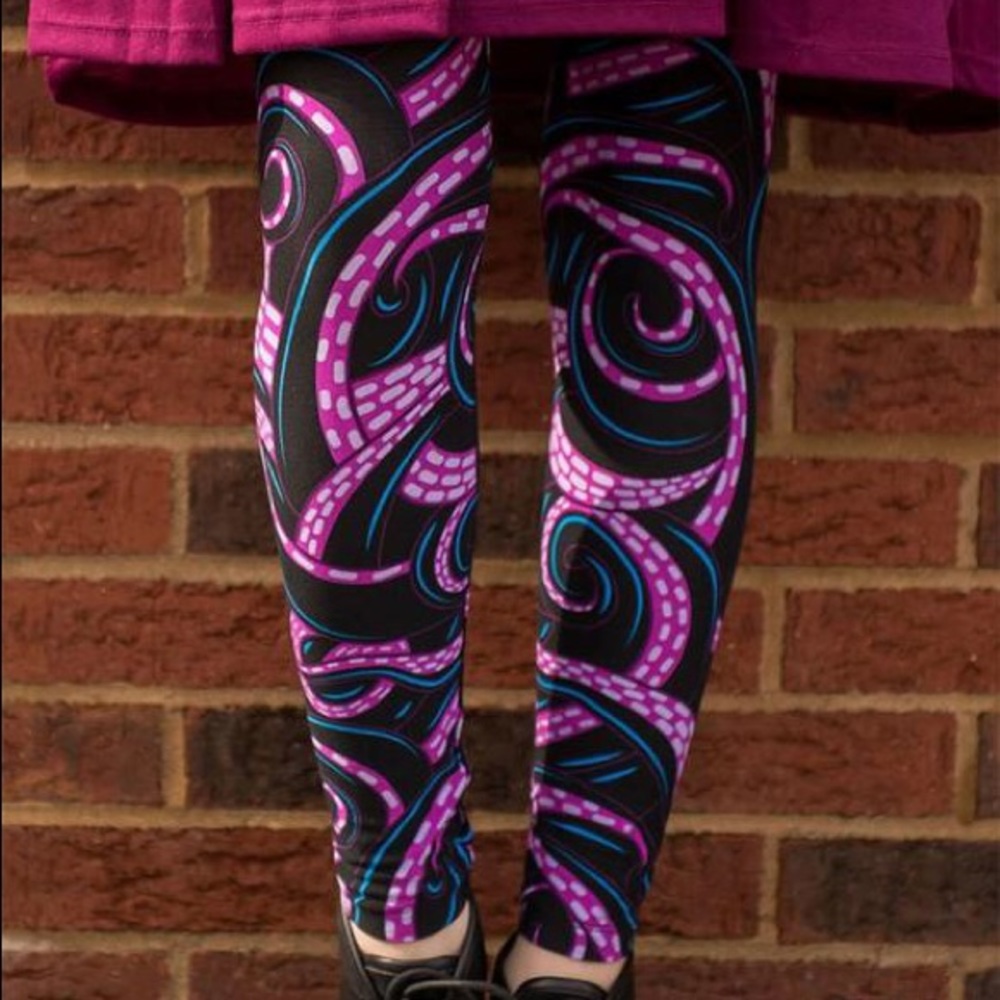Curvy Little Mermaid Ursula Squid Octopus Leggings
